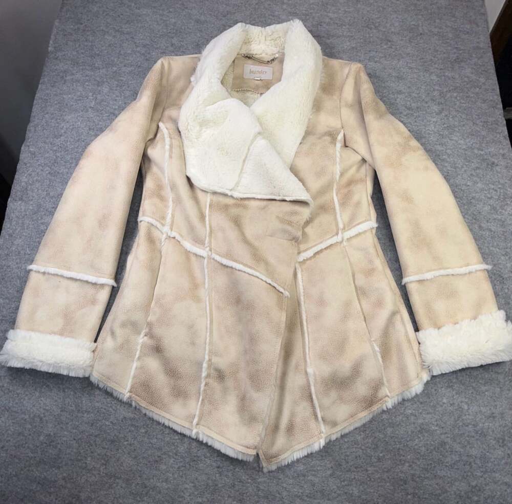 Laundry by Shelli Segal Faux Shearling Sherpa Open Front Jacket